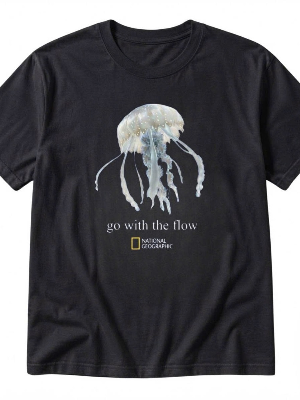 Gildan Black T‑Shirt with Pale Jellyfish Graphic